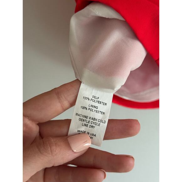 AMANDA UPRICHARD Allora Mini Dress in Crimson Red Size Small - Picture 7 of 7